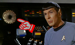 Mr. Spock at his science station