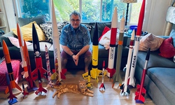 Ron with rockets. And a cat.